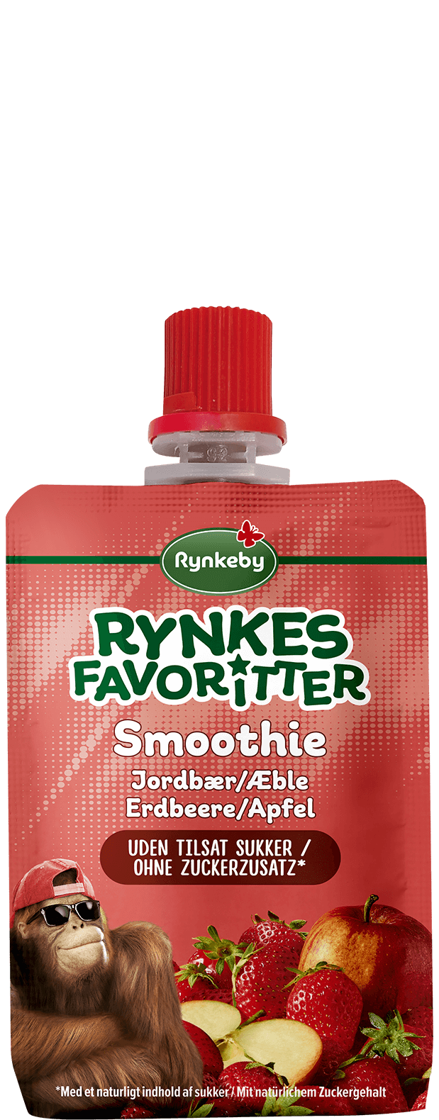 Rynkes Favoritter Jordbaer/Aeble Smoothie 
